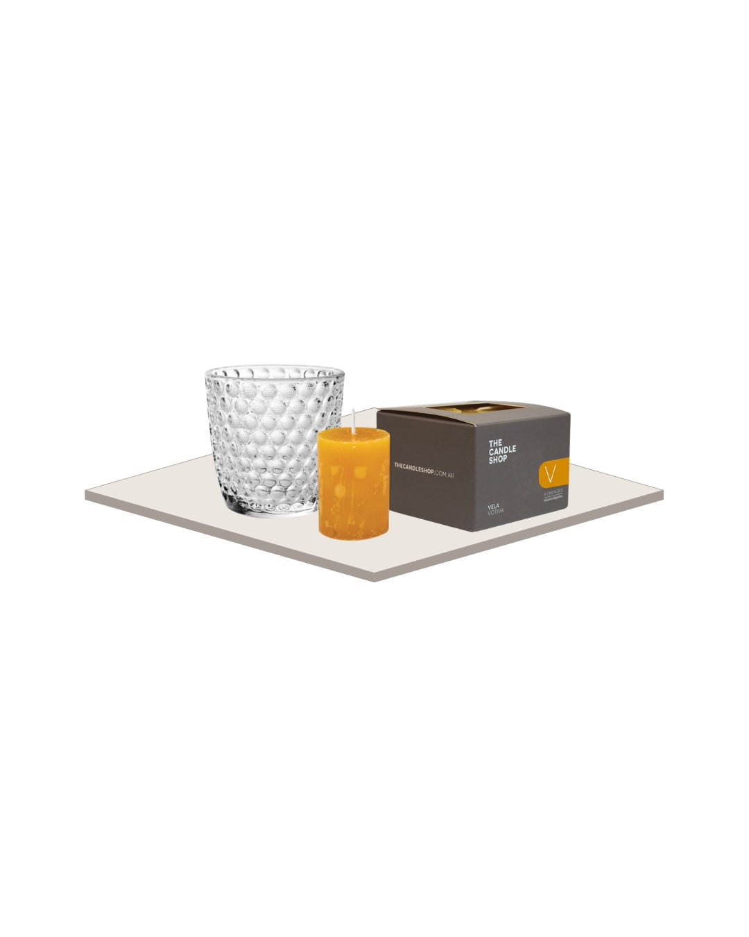 Pack Portavela Infinity + Velas votiva Vainilla