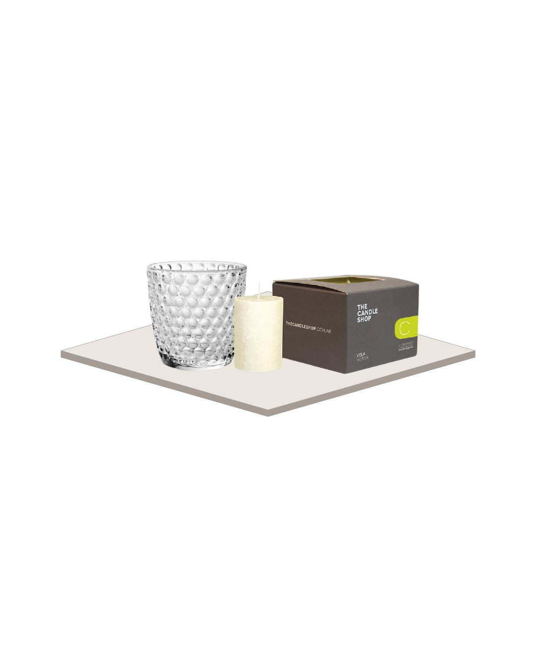 Pack Portavela Infinity + Velas votiva Citrus