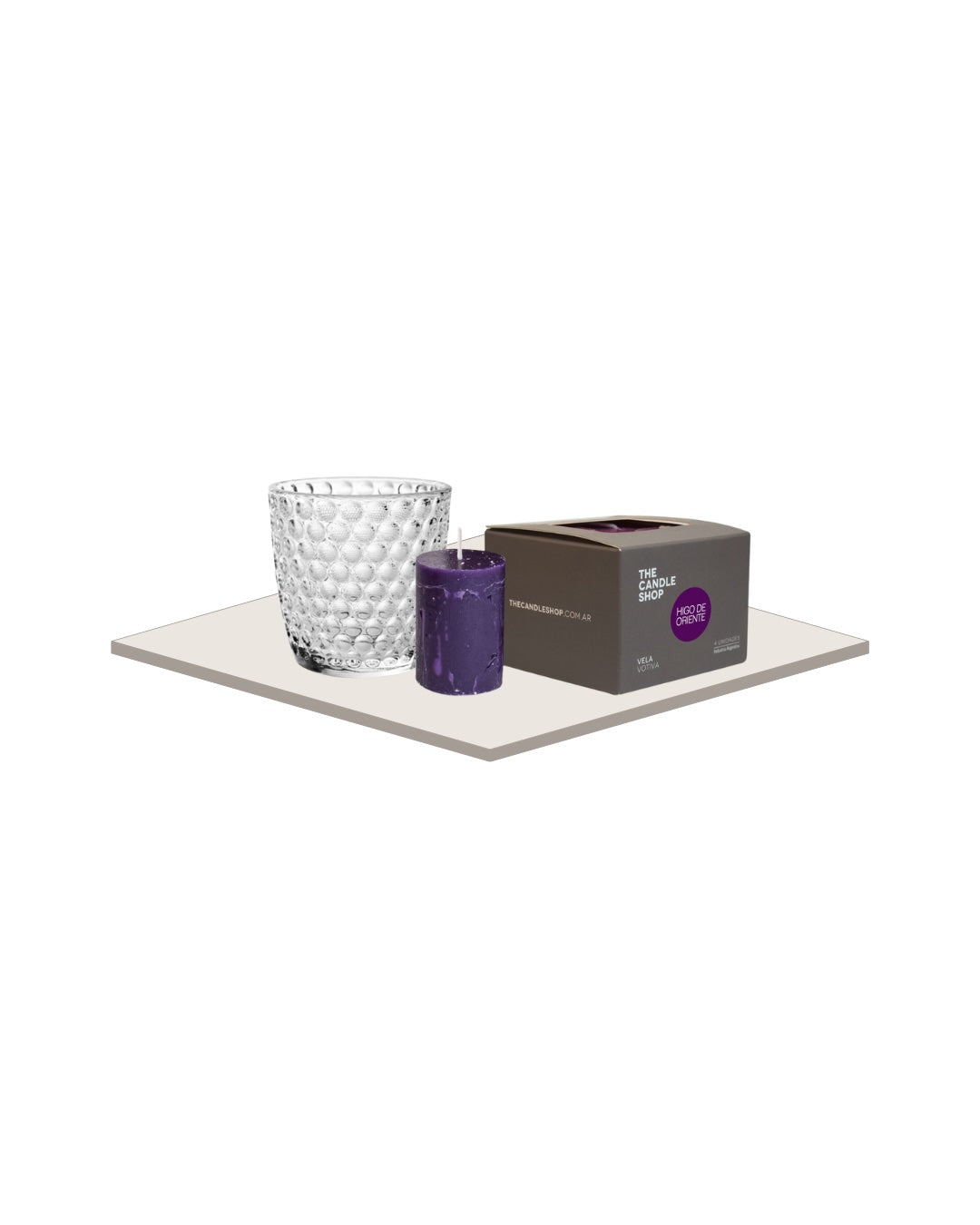 Pack Portavela Infinity + Velas votiva Higo de Oriente