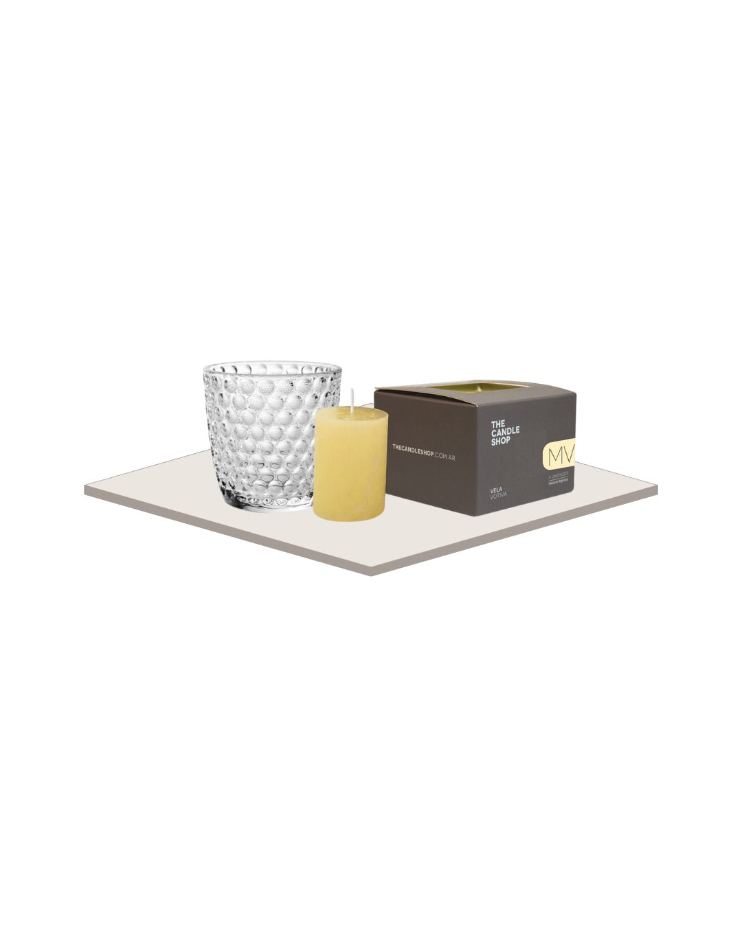 Pack Portavela Infinity + Velas votiva Magnolia Vainilla