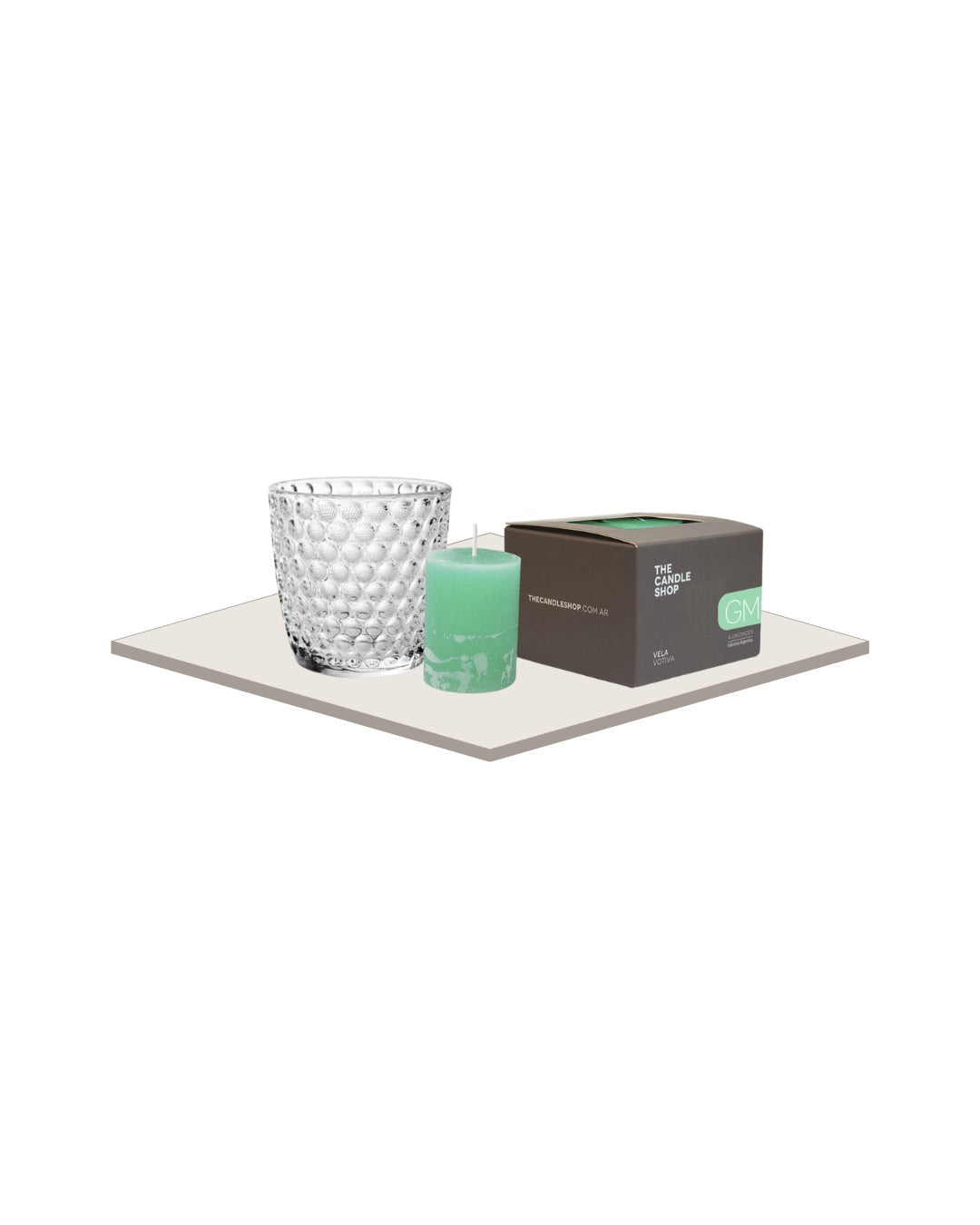 Pack Portavela Infinity + Vela votiva Green Matcha