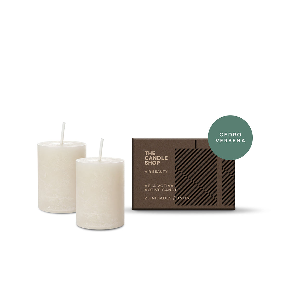 Vela Votiva Cedro Verbena x 2