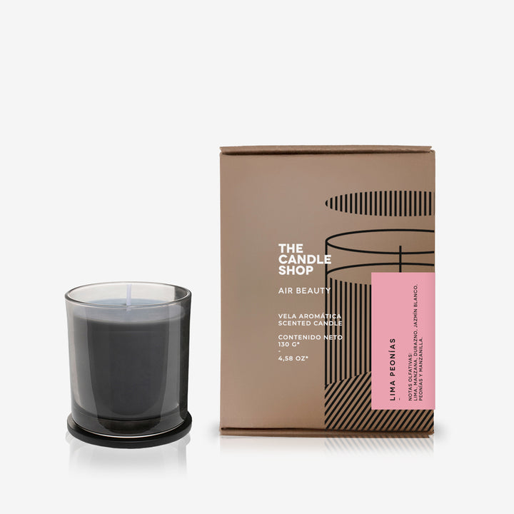 Vela Grey Medium Lima Peonias