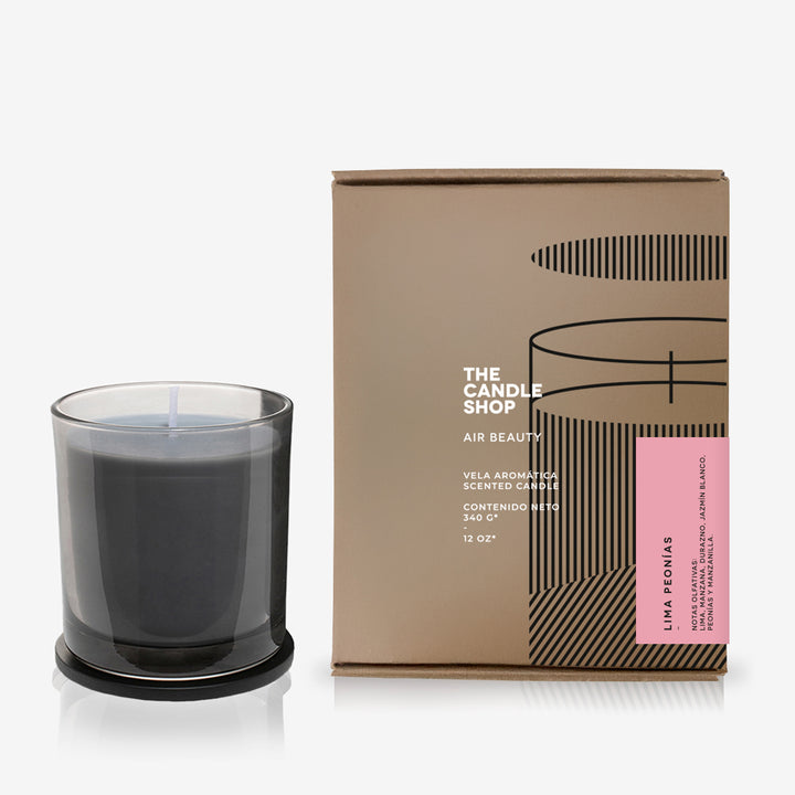 Vela Grey Large Lima Peonias