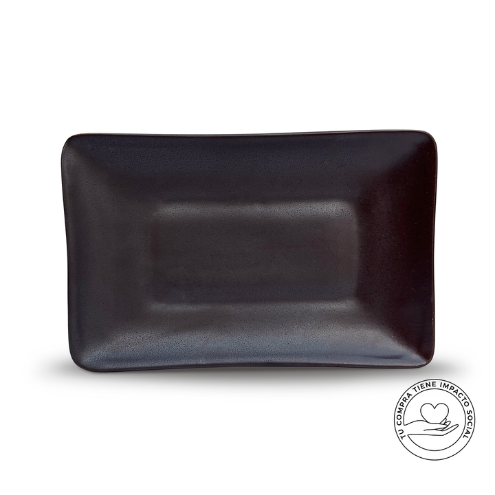 BANDEJA RECTANGULAR ARTISAN VELVET FIG