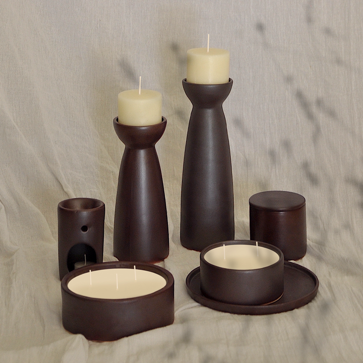 Candelabro Ceramica Mediano Velvet Fig