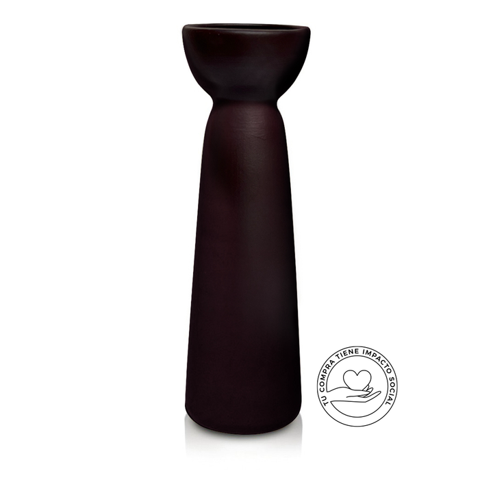 Candelabro Ceramica Alto Artisan Velvet Fig