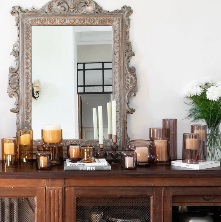 CANDELABRO IBIZA GRIS HUMO