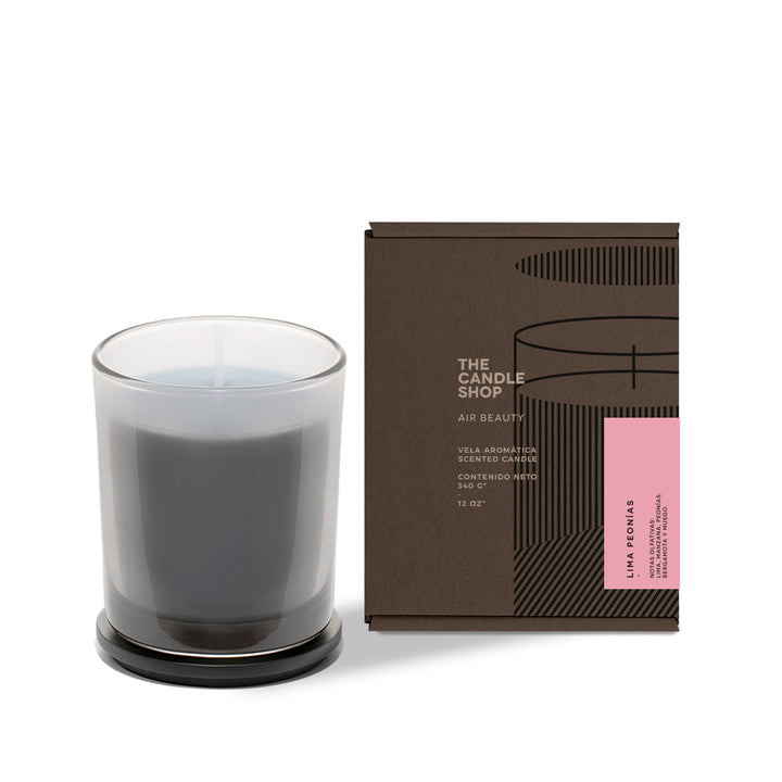 Vela Grey Large Lima Peonias
