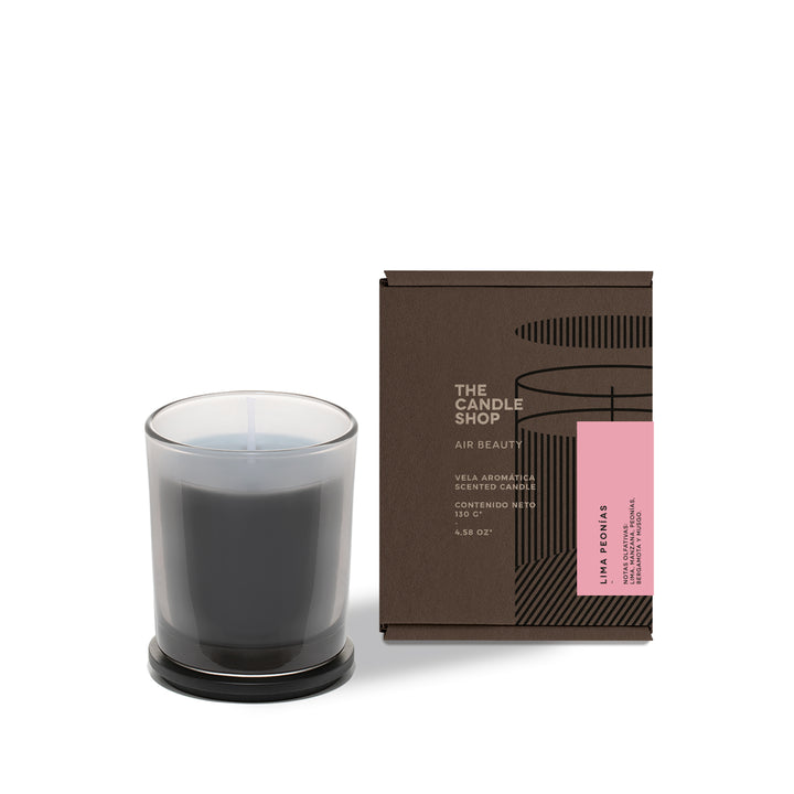 Vela Grey Medium Lima Peonias