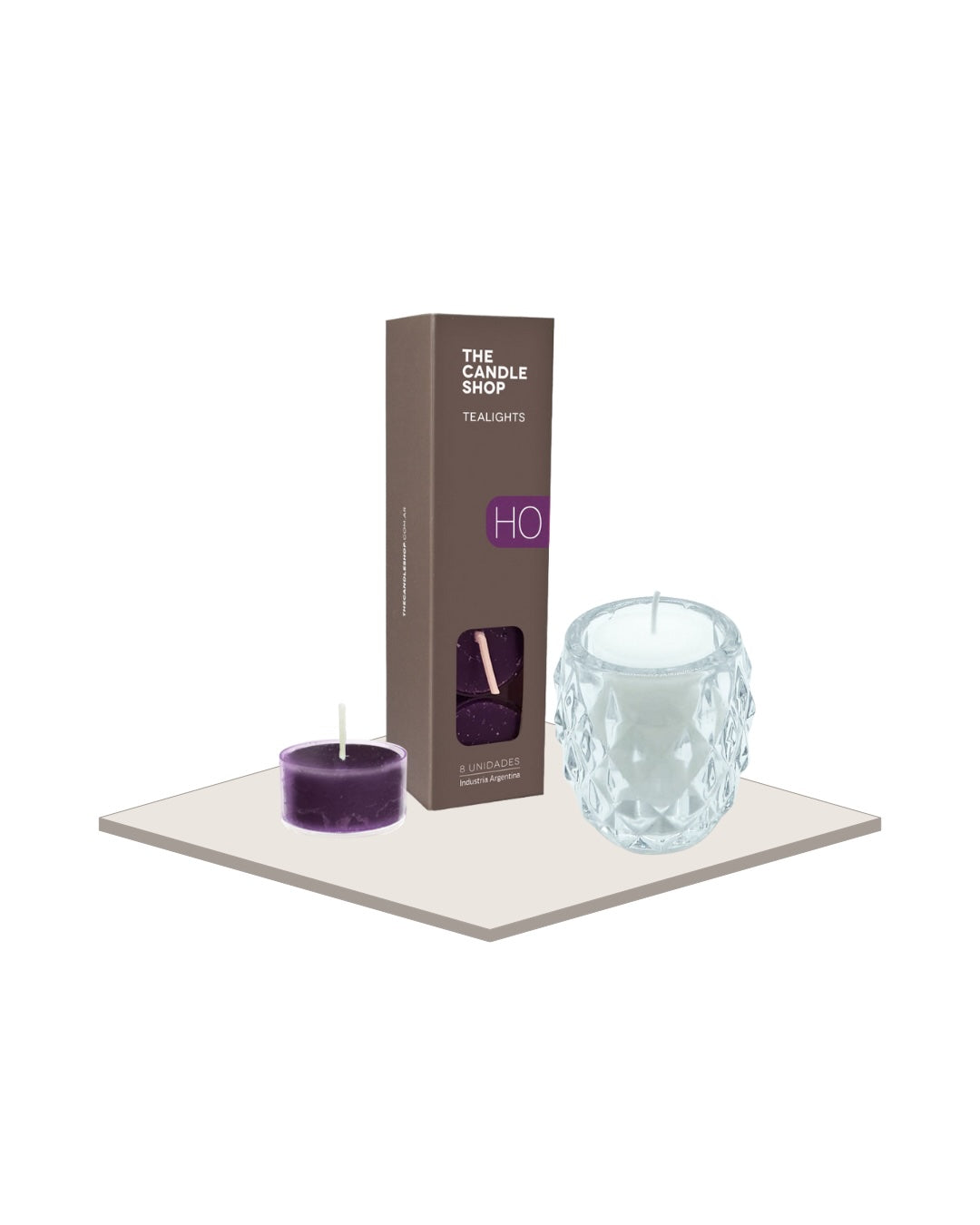 Pack Portavela Diamond + Tealights Higo de Oriente
